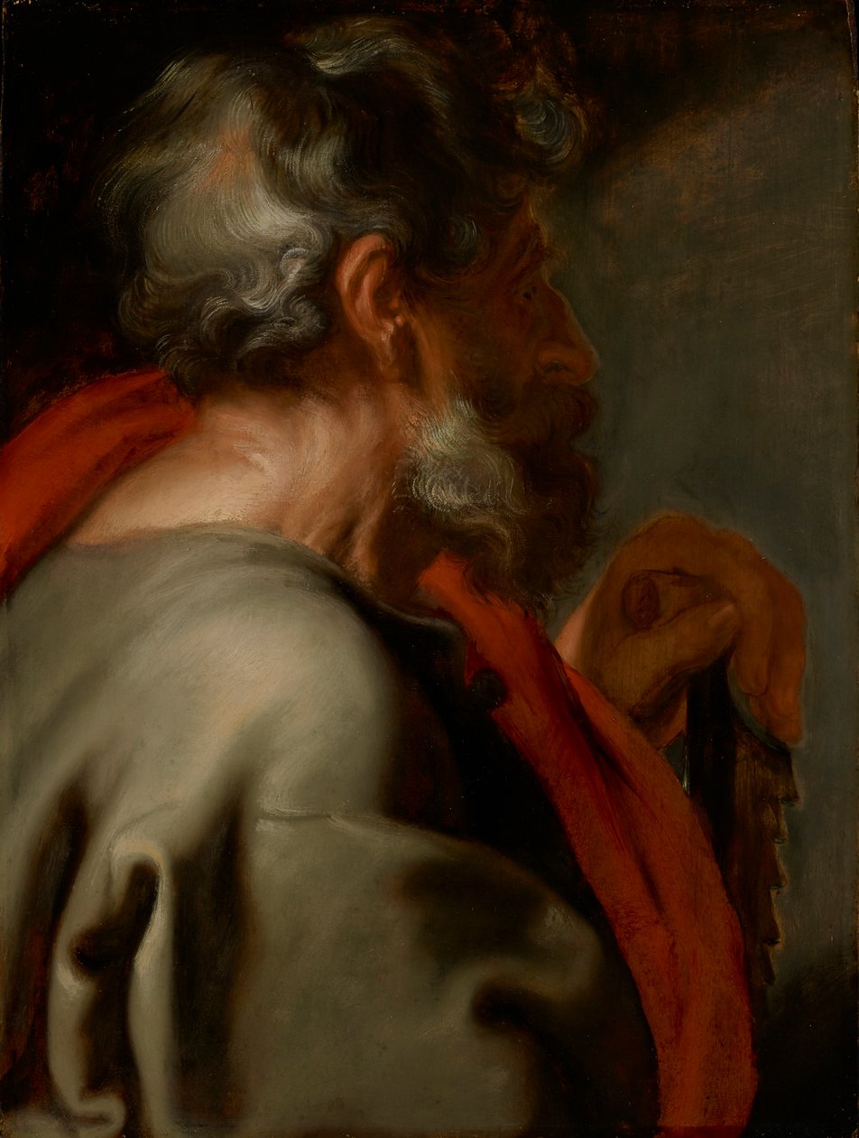 Apostelen Simon, ca. 1618 (olje på panel) av Anthony van Dyck