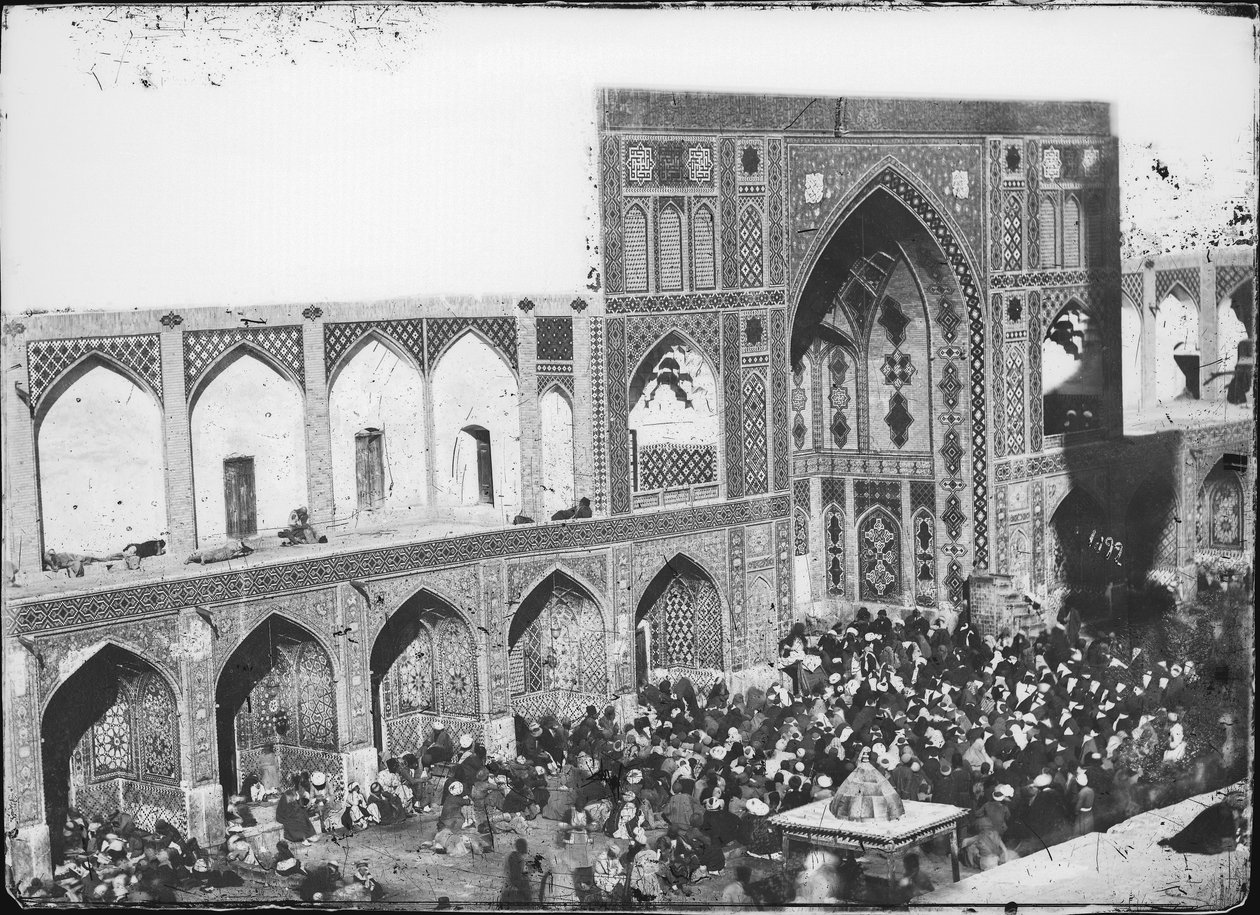 Sipahsalar-moskeen, bygget 1866, ca. 1880–1930 av Antoin Sevruguin
