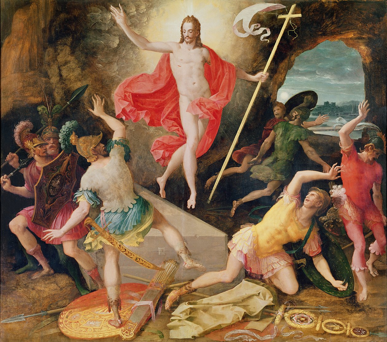 Kristi oppstandelse, ca. 1594 av Antoine Caron