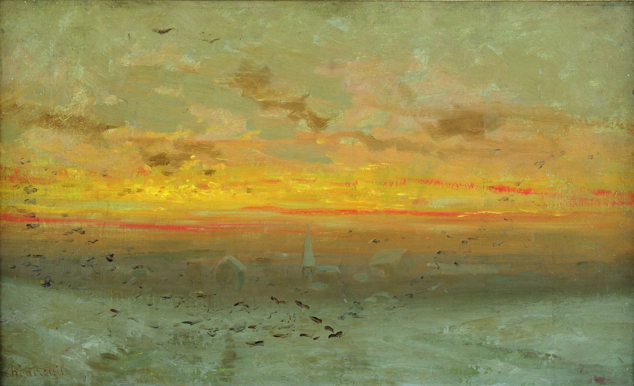 The Courgent Plain etter snøfall av Antoine Chintreuil