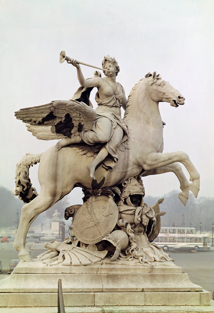 Fame Riding Pegasus ('Le Cheval de Marly') 1699-1702 (marmor) av Antoine Coysevox