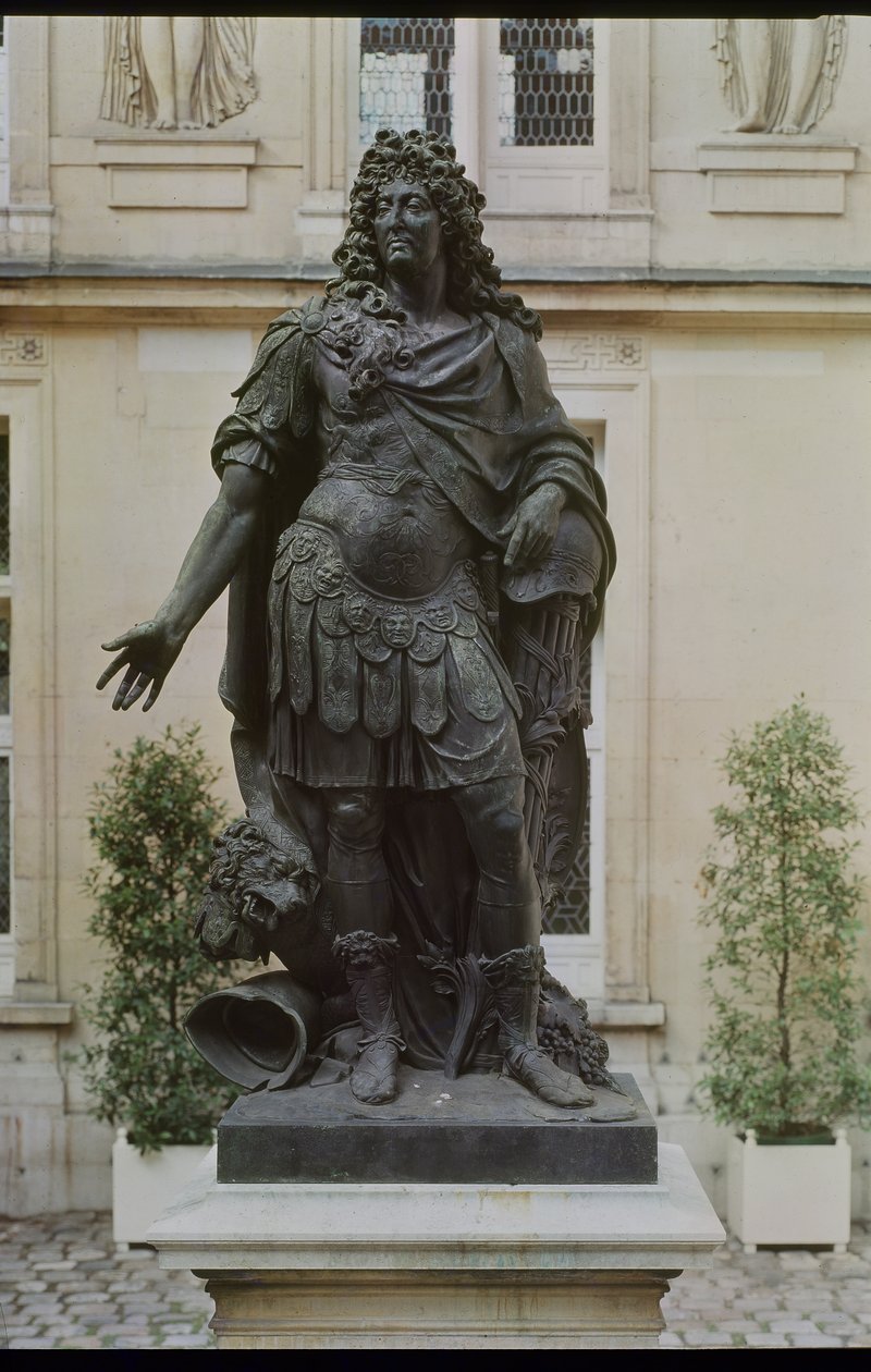 Statue av Ludvig XIV (1638-1715) (bronse) av Antoine Coysevox