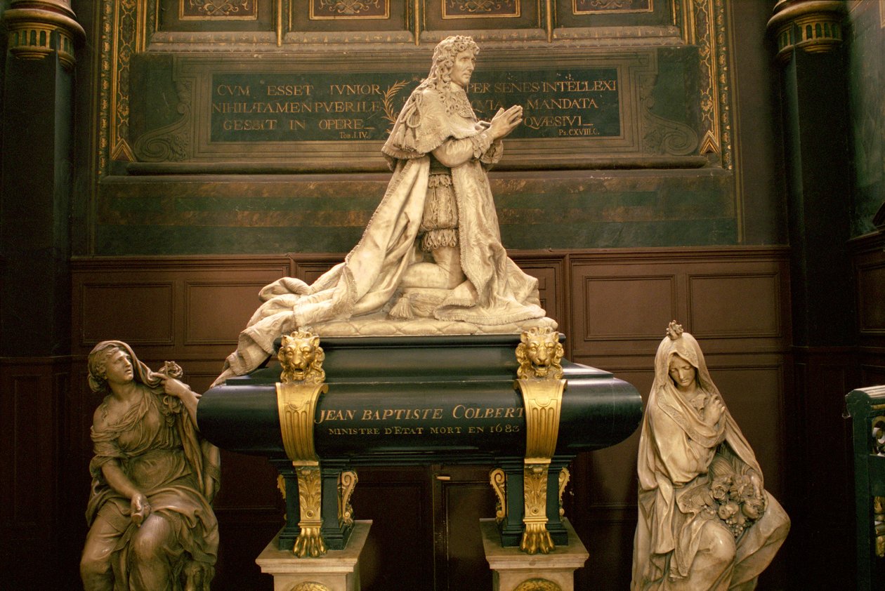 Graven til Jean-Baptiste Colbert de Torcy (1619-83) ca. 1685-87 (marmor og forgylt bronse) (se også 248119 og 248120) av Antoine Coysevox