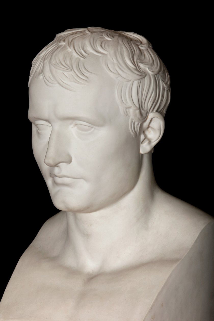 Byste av keiser Napoleon I (Sevres-kjeks) (detalj) (se også 698748) av Antoine Denis Chaudet