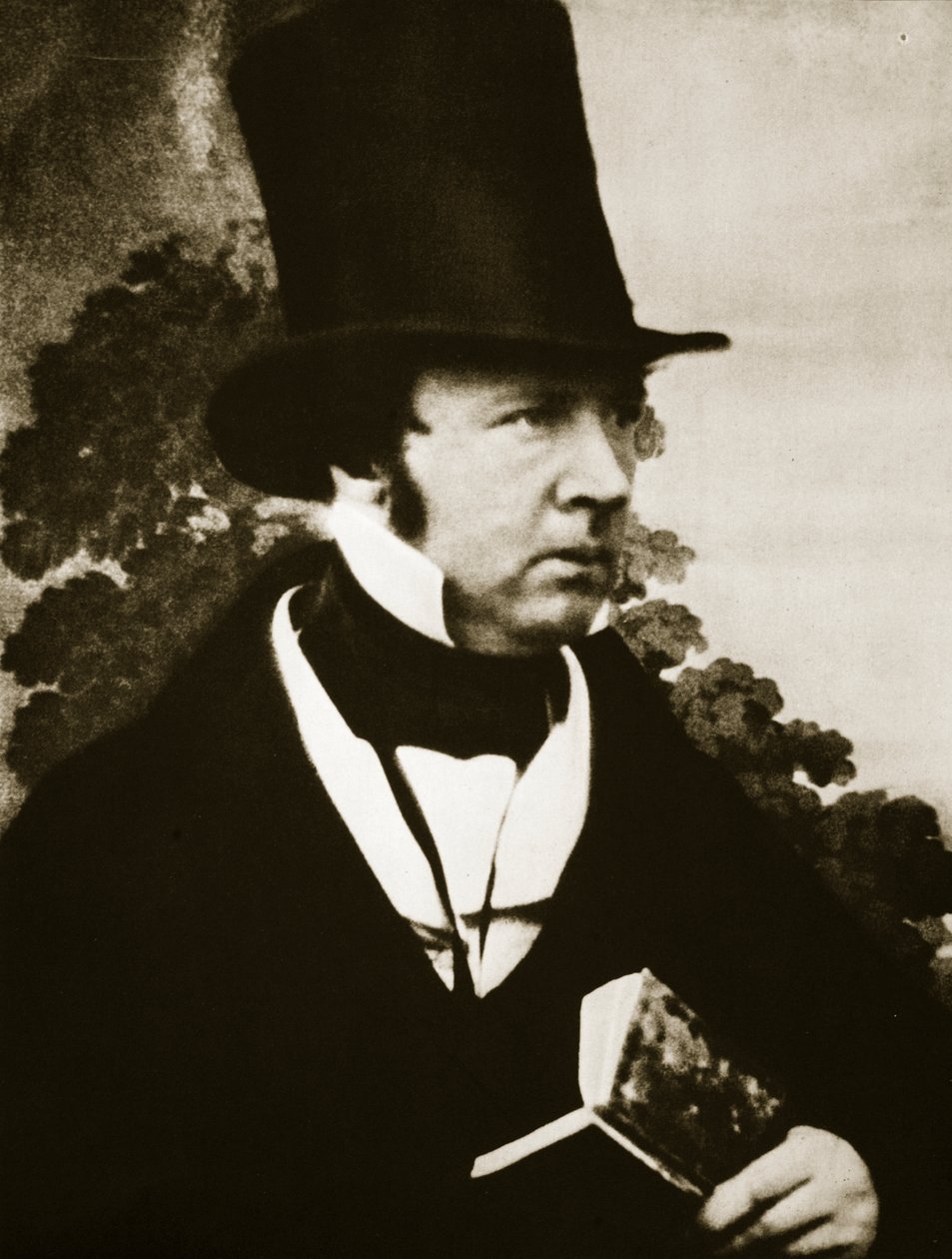 Portrett av Fox Talbot (sepia-bilde) av Antoine Francois Jean Claudet