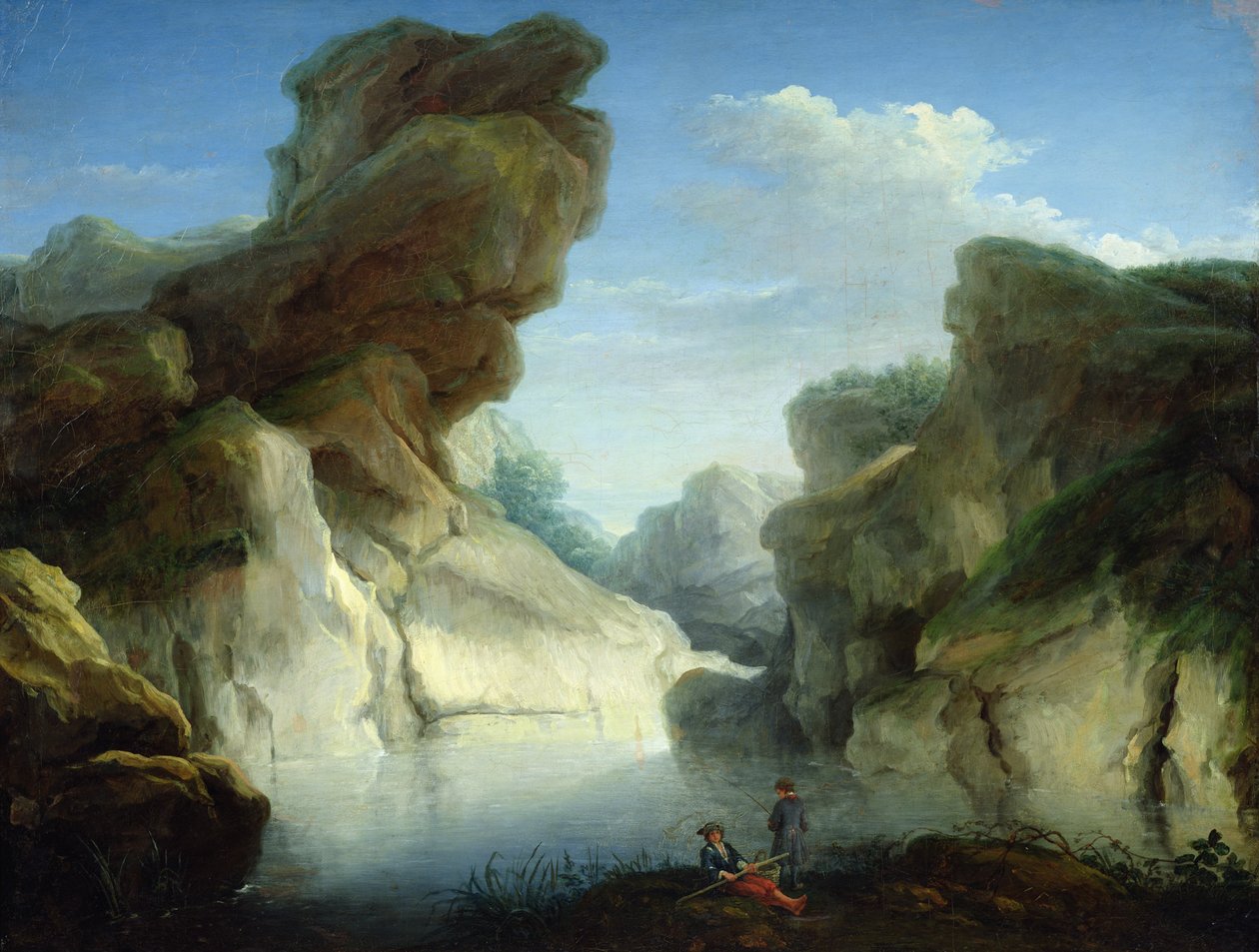 Fiskere nær en innsjø av Antoine Lebel