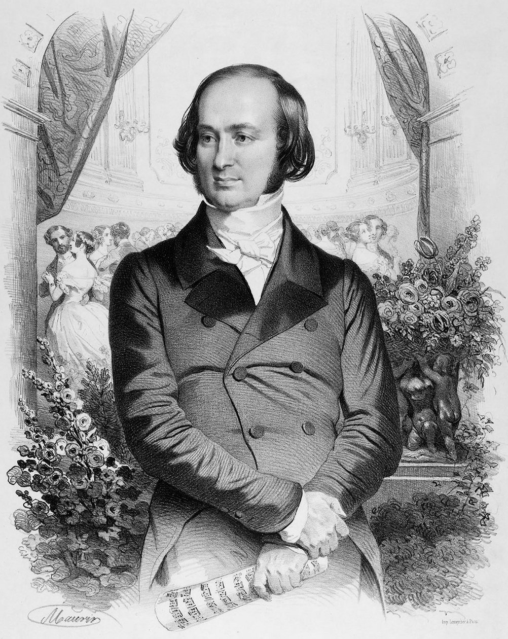 Fransk dirigent og kunstsamler Isaac Strauss av Antoine Maurin
