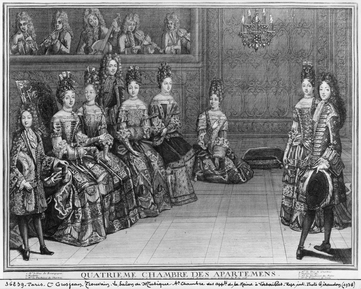 Musikkrommet i Versailles, 1696 av Antoine Trouvain