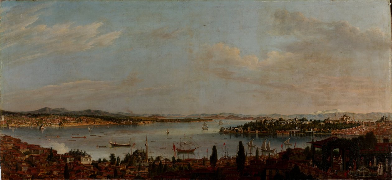 Panorama over Istanbul av Antoine de Favray