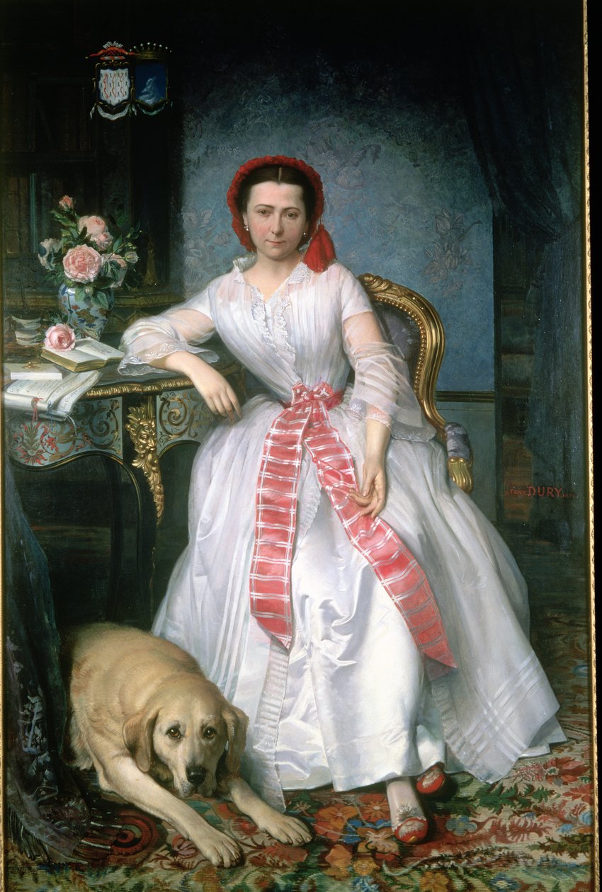 Josephine Bowes (1825–74) av Antoine or Tony Dury