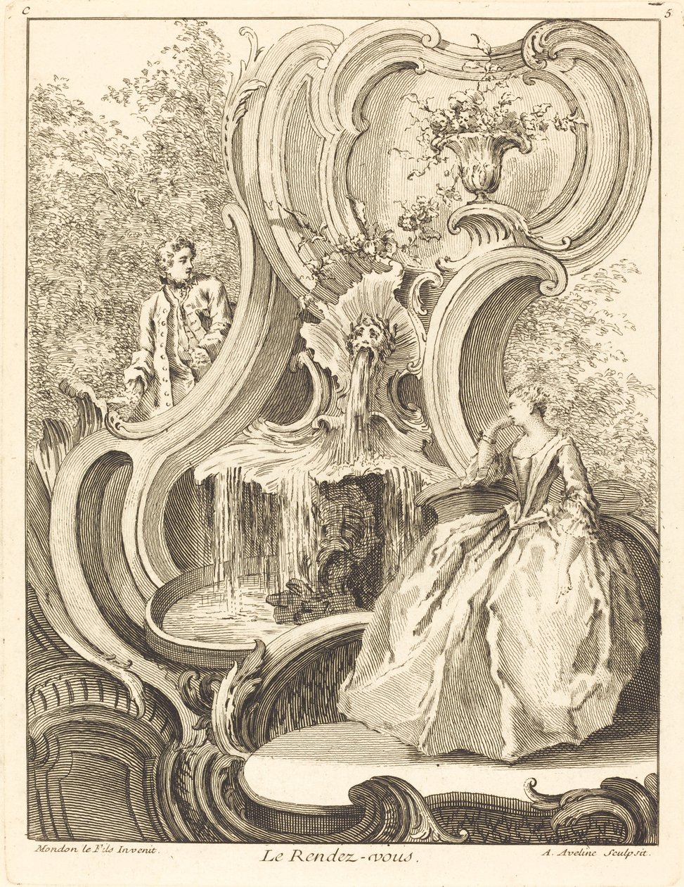 The Rendezvous, 1736. av Antoine Aveline