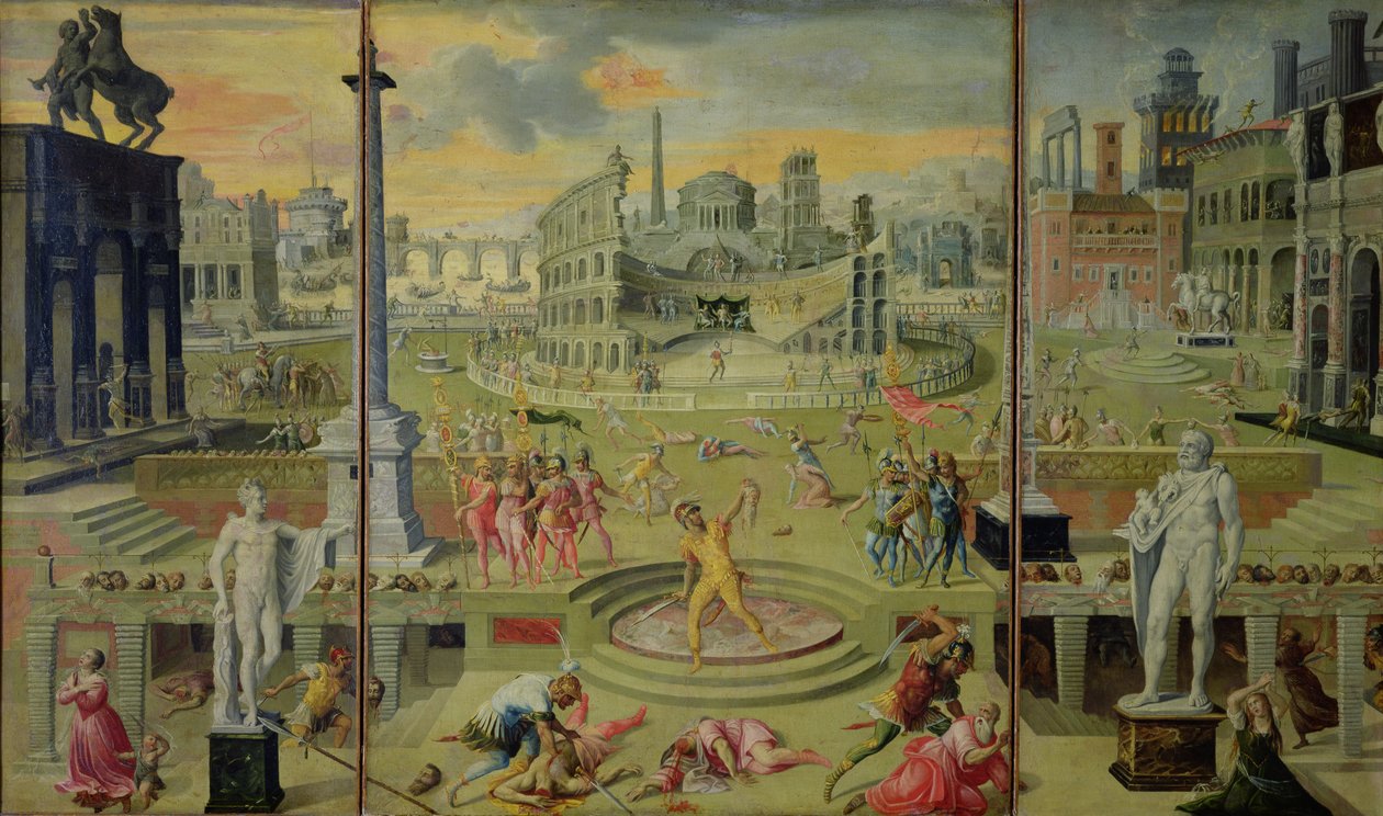 Massakren i triumviratet, 1566 av Antoine Caron