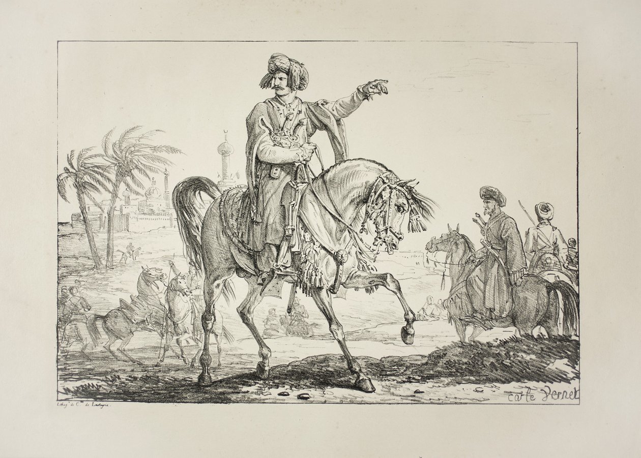 Høvding Mameluk, ca. 1817 av Antoine Charles Horace Vernet