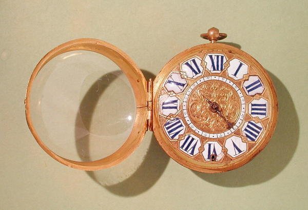 Klokke, ca. 1685 (forgylt messing og emalje) av Antoine Gaudron