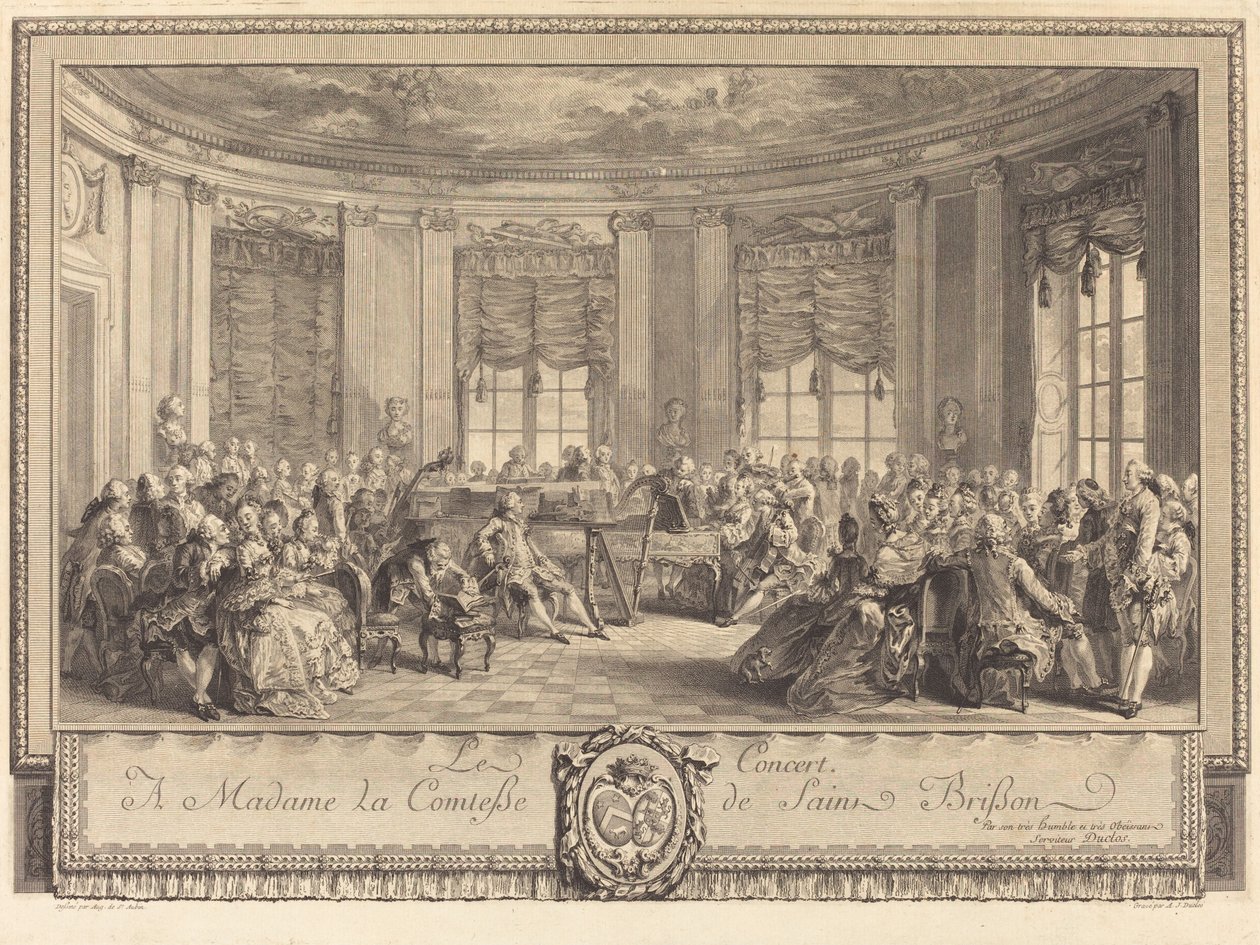 Konserten av Antoine Jean Duclos after Augustin de Saint Aubin