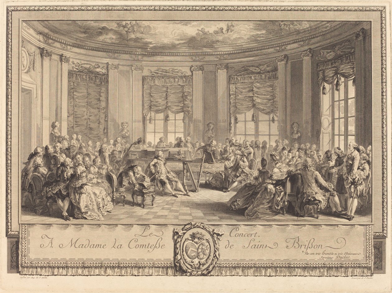 Konserten av Antoine Jean Duclos after Augustin de Saint Aubin