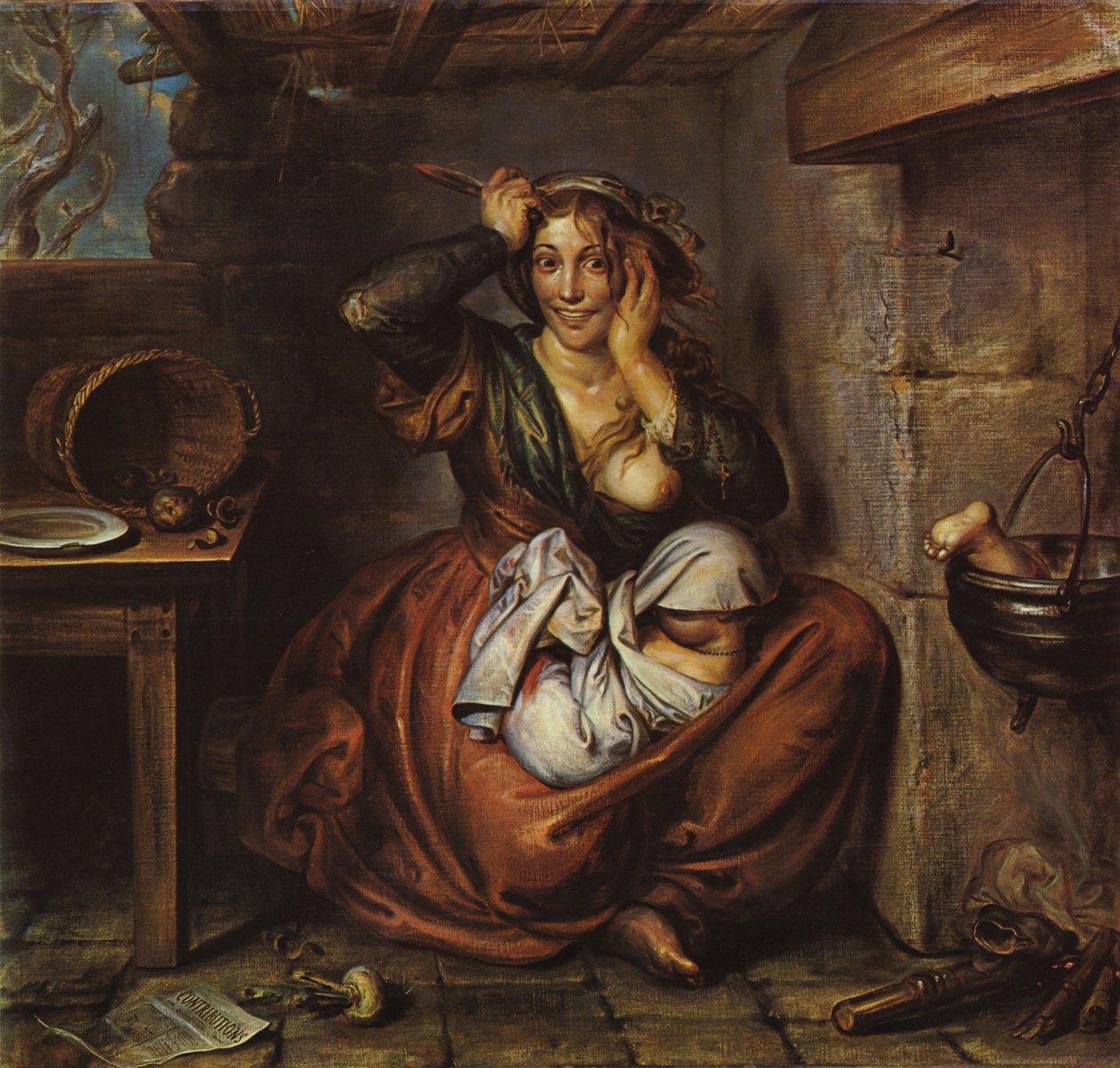 BADEDREPSMOR 1800-tallet av Antoine Joseph Wiertz