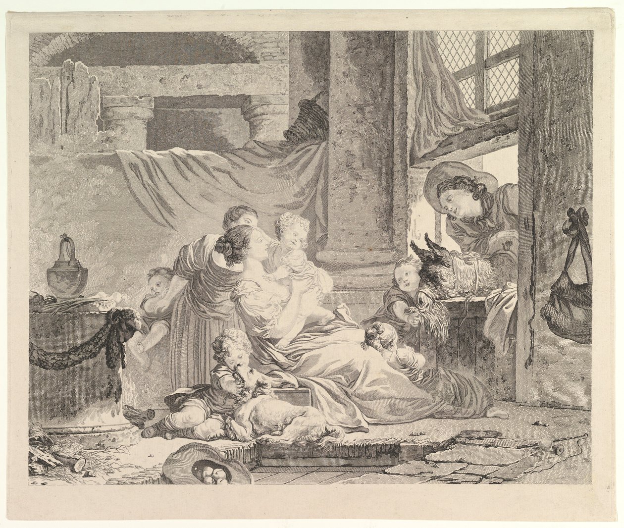 Bondefamilien.n.d av Antoine Louis Romanet