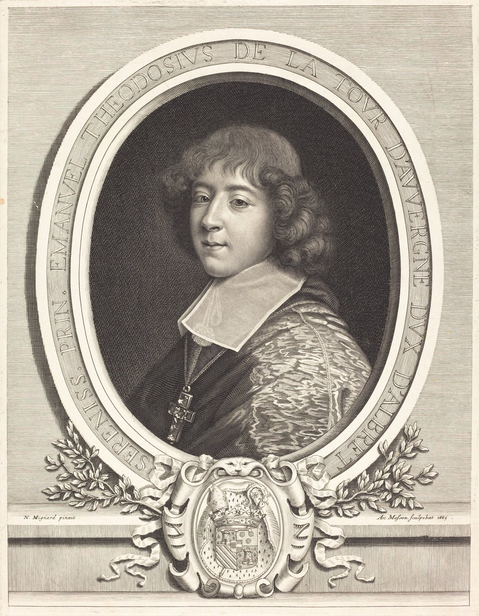 Kardinal av Bouillon av Antoine Masson after Nicolas Mignard