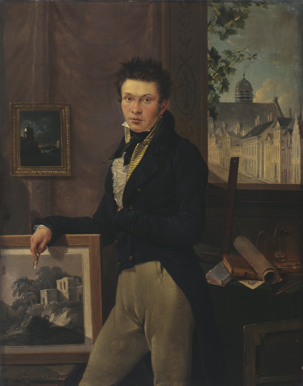 Selvportrett (olje på panel) av Antoine Pierre Steyaert