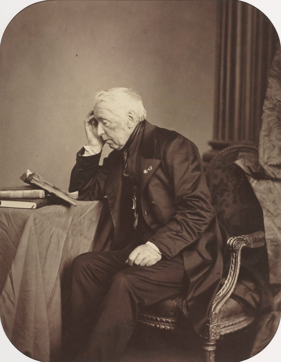 Ukjent mannlig sitter, ca. 1860. av Antoine Samuel Adam Salomon