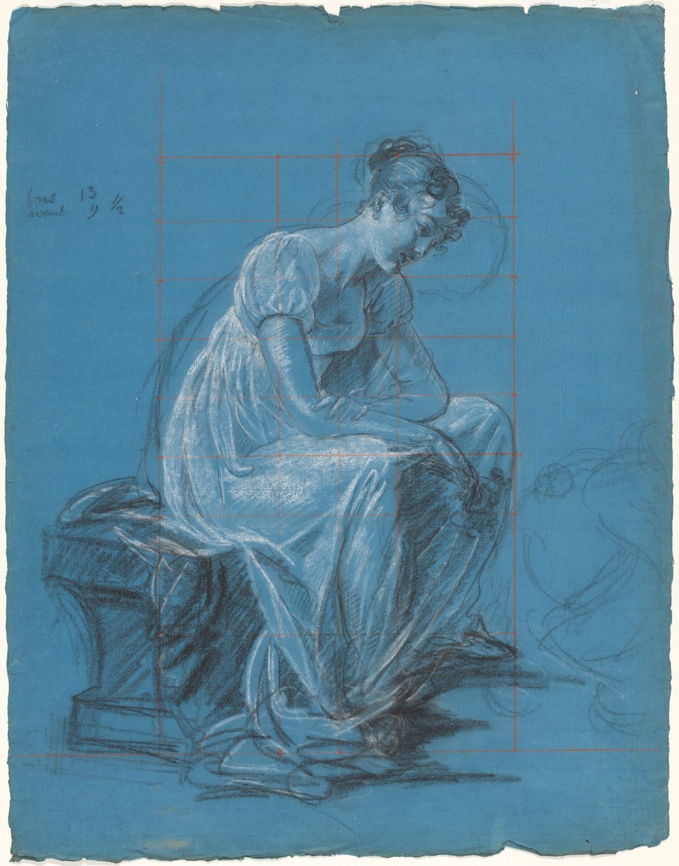 Sittende kvinne (recto) av Antoine Toussaint de Chazal