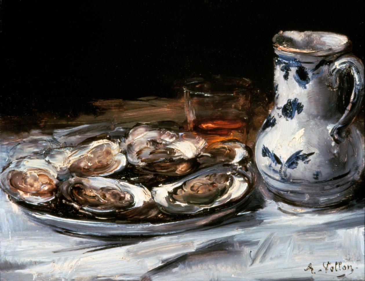 Stilleben med østers, 1800-tallet. av Antoine Vollon