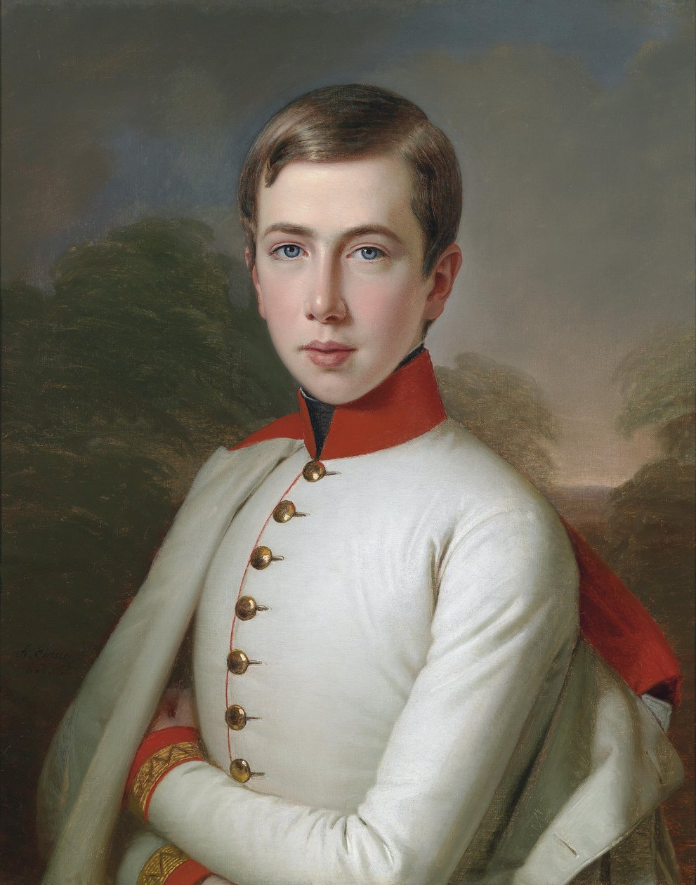 Erkehertug Karl Ludwig av Østerrike (1833-1896) i en alder av 15 år av Anton Einsle