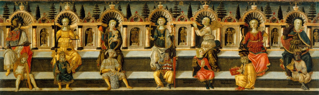 De syv dyder av Anton Francesco dello Scheggia