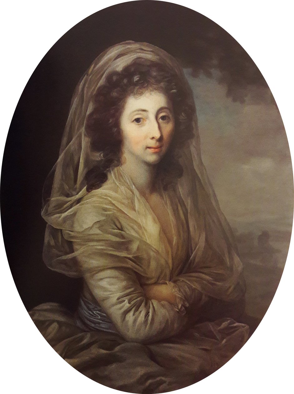 Portrett av Konstancja Rzewuska née Lubomirska. av Anton Graff
