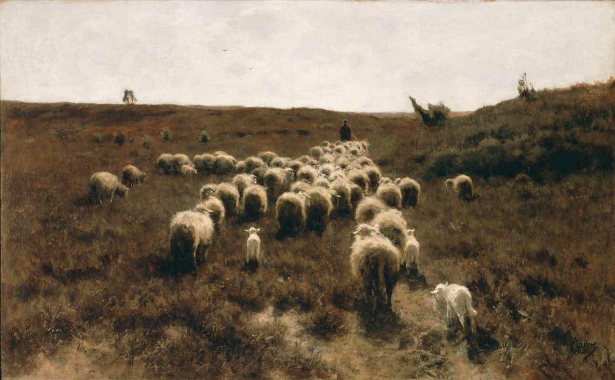 Flokkenes retur, Laren av Anton Mauve