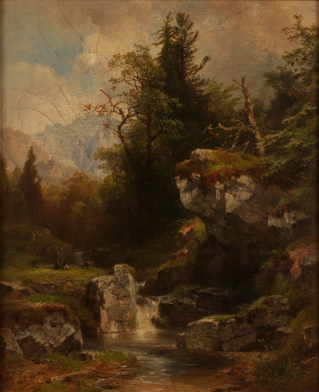 Landskap i Salzkammergut av Anton Hansch
