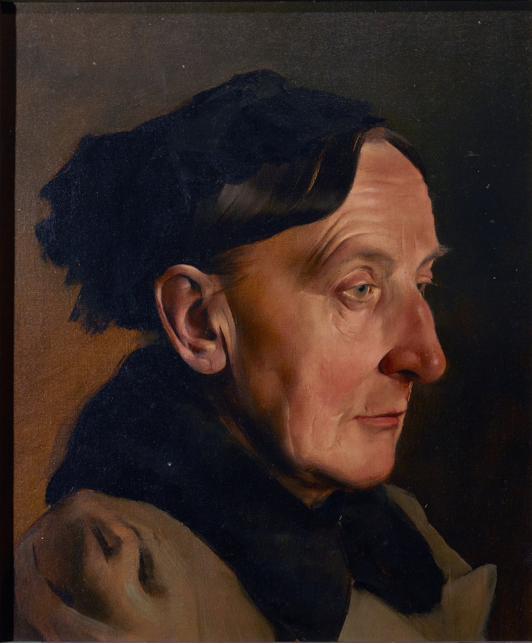 Hodet til en gammel kvinne av Anton Josef von Kenner