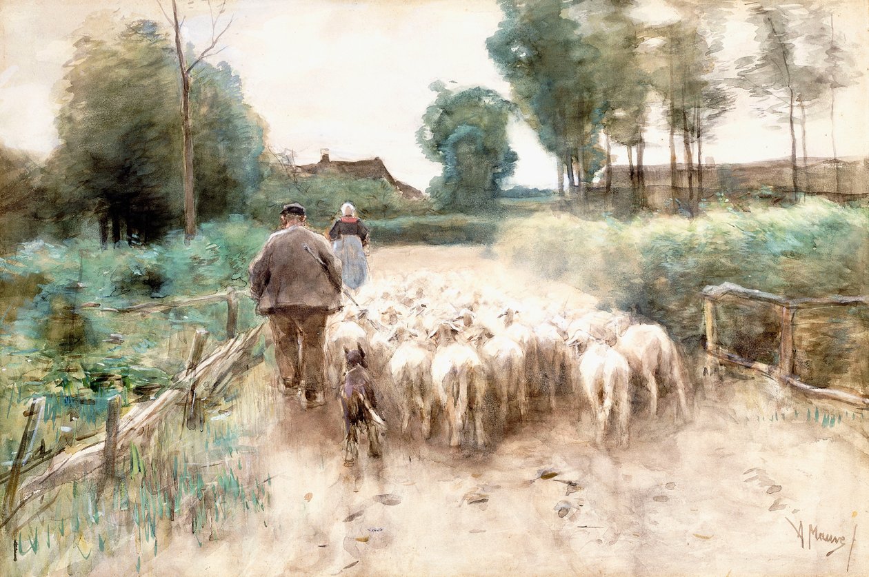 Hjemover, av Anton Mauve