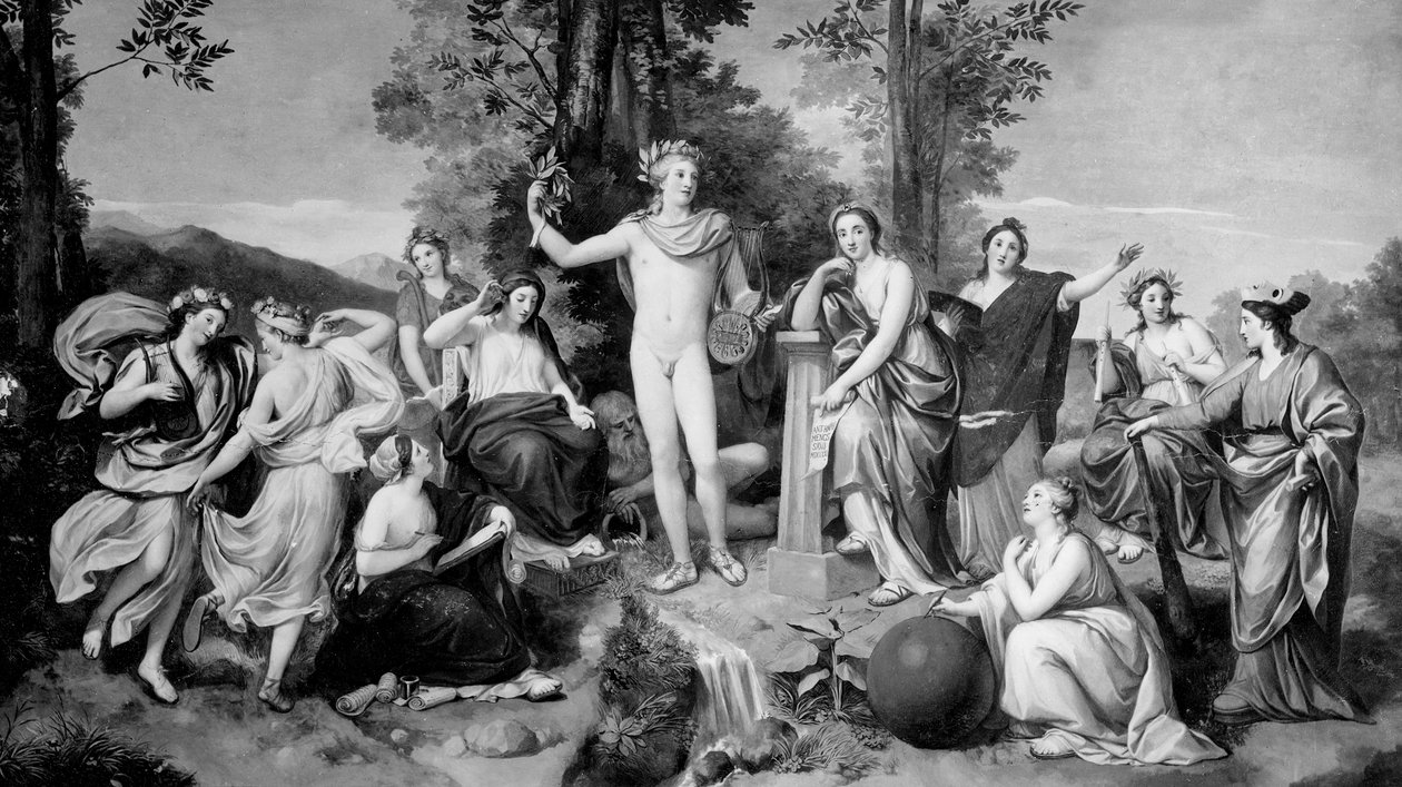 Parnassus, 1761 av Anton Raphael Mengs