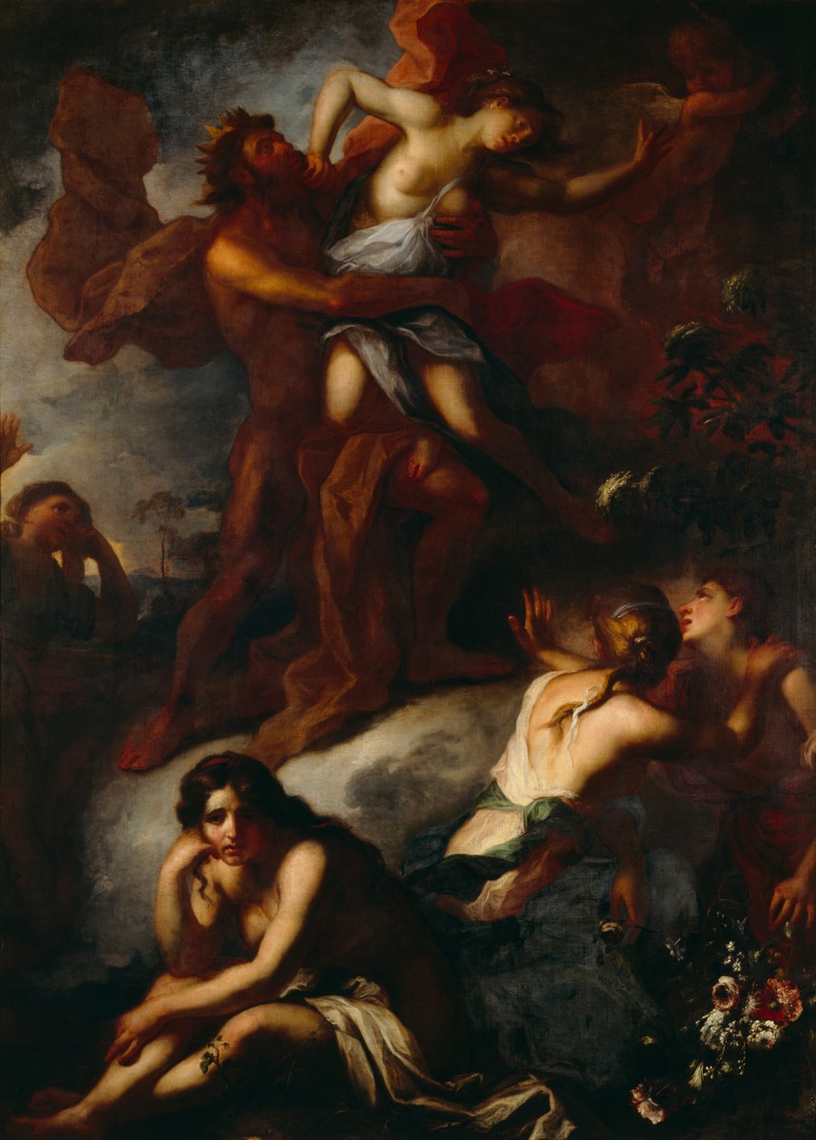 The Rape of Proserpine (olje på lerret) av Anton Schoonjans