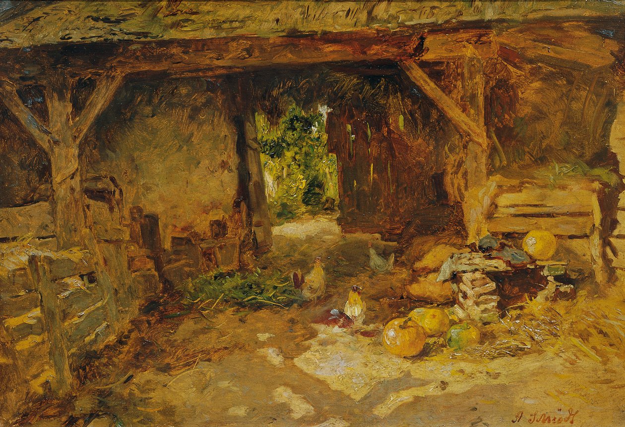 Court interiør fra Marchfeld av Anton Schrodl