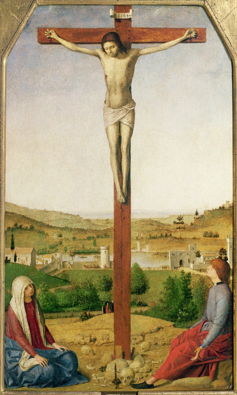 Crucifixion, 1475 (olje på tre) av Antonello da Messina