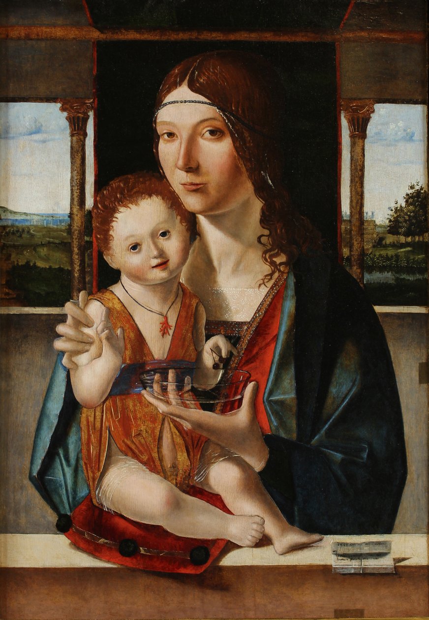 Jomfruen og barnet, 1480. av Antonello da Messina
