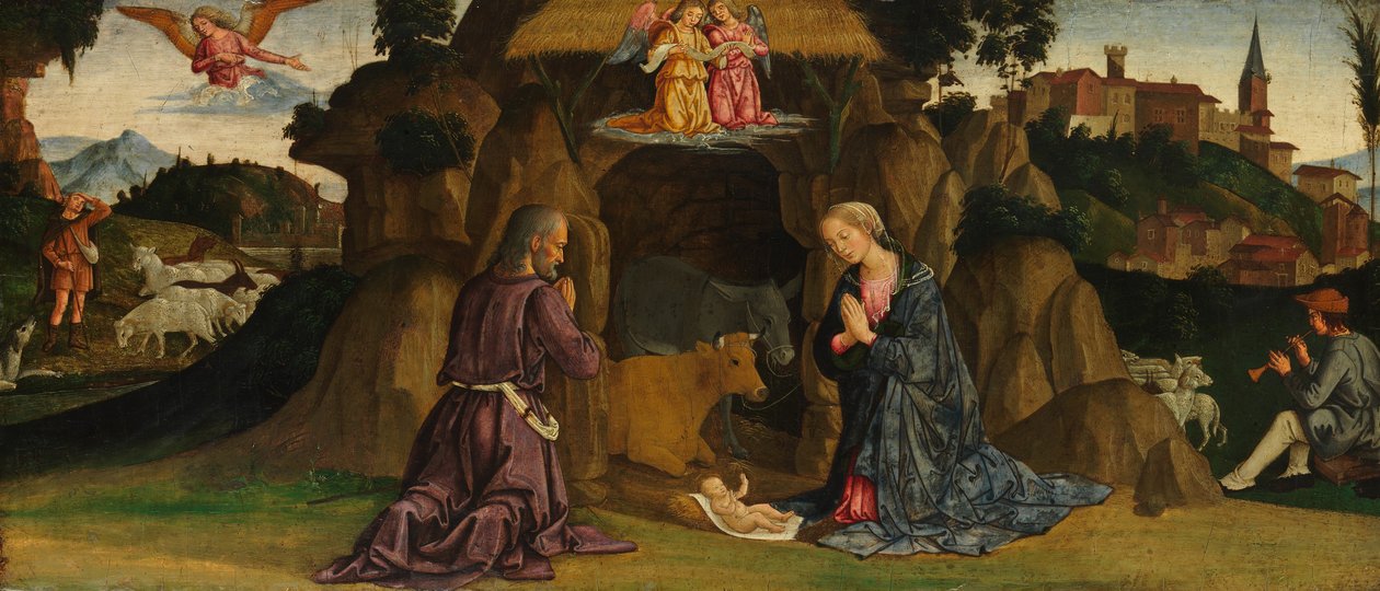 Fødselen, 1480-tallet. av Antoniazzo Romano