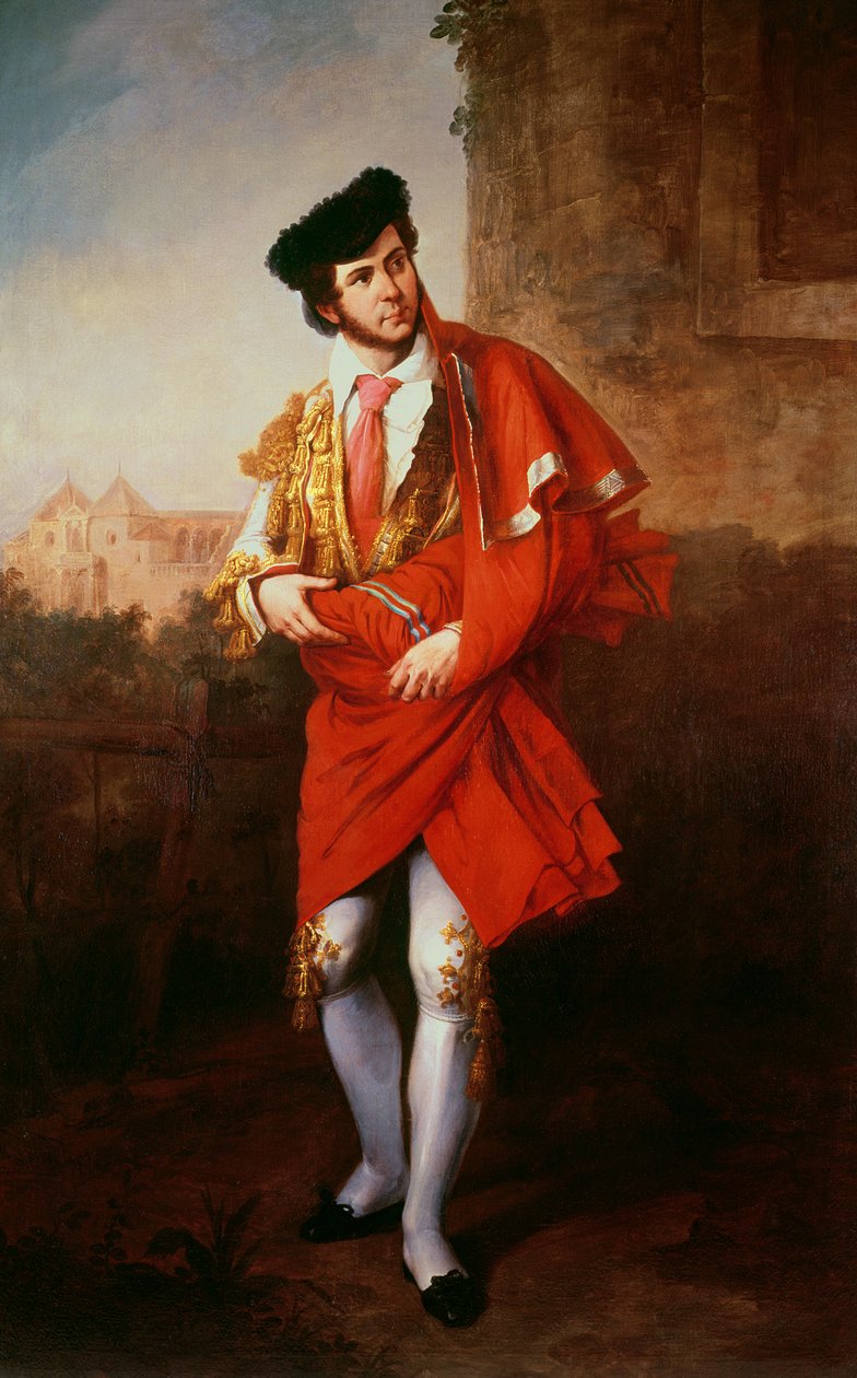 Portrett av en tyrefekter (se 86510 for par) av Antonio Cabral Bejarano