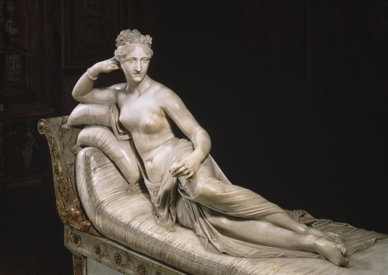 Pauline Bonaparte som Venus Triumphant, ca. 1805-08 (marmor) (se også 20019) av Antonio Canova