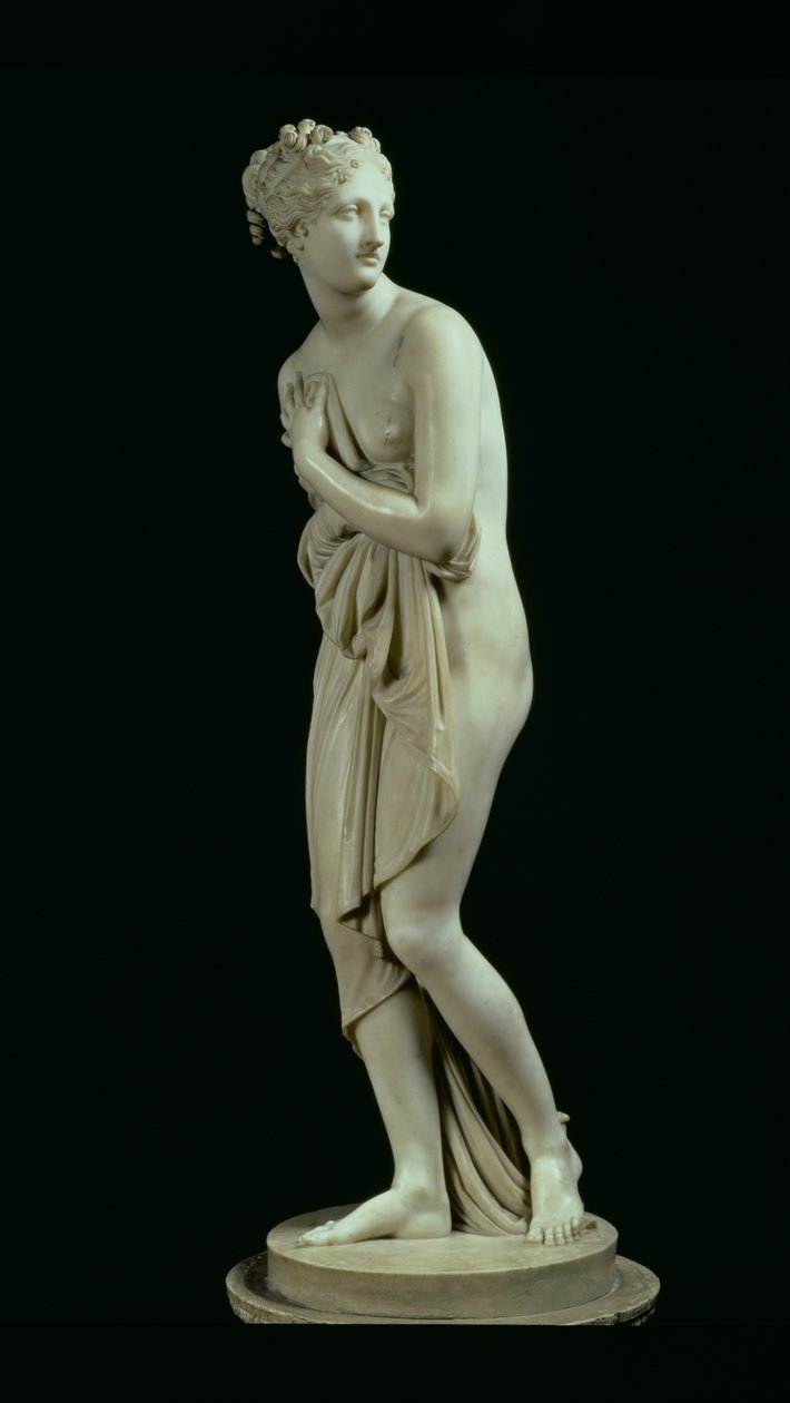 Venus, sideutsikt, 1810 (marmor) (se også 79618) av Antonio Canova