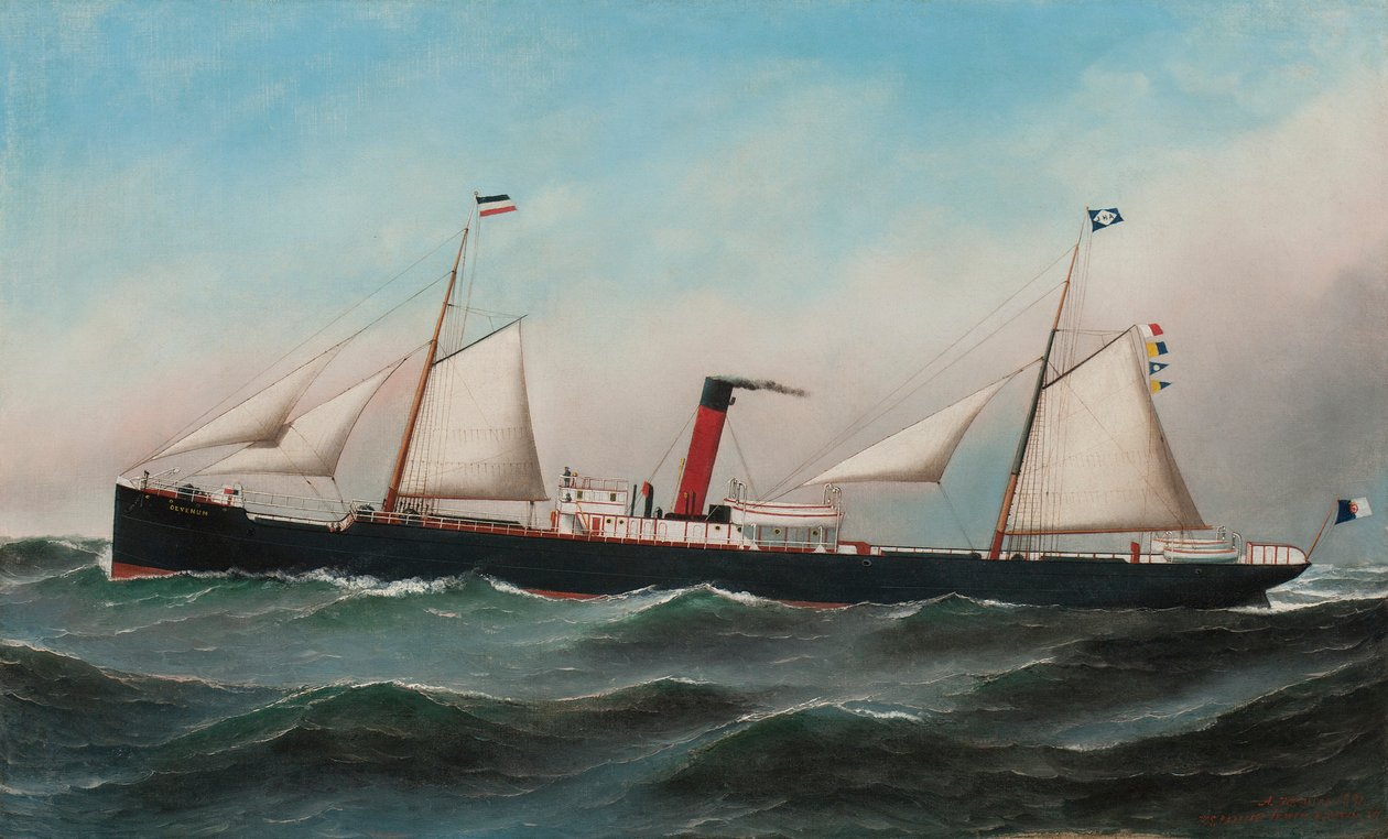 S.S. Oevenum til sjøs, 1891 av Antonio Jacobsen