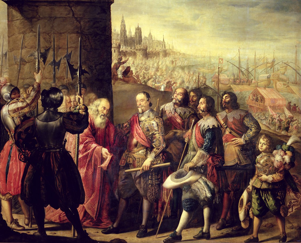 The Relief of Genova, 1528, ca. 1634-35 av Antonio Pereda y Salgado