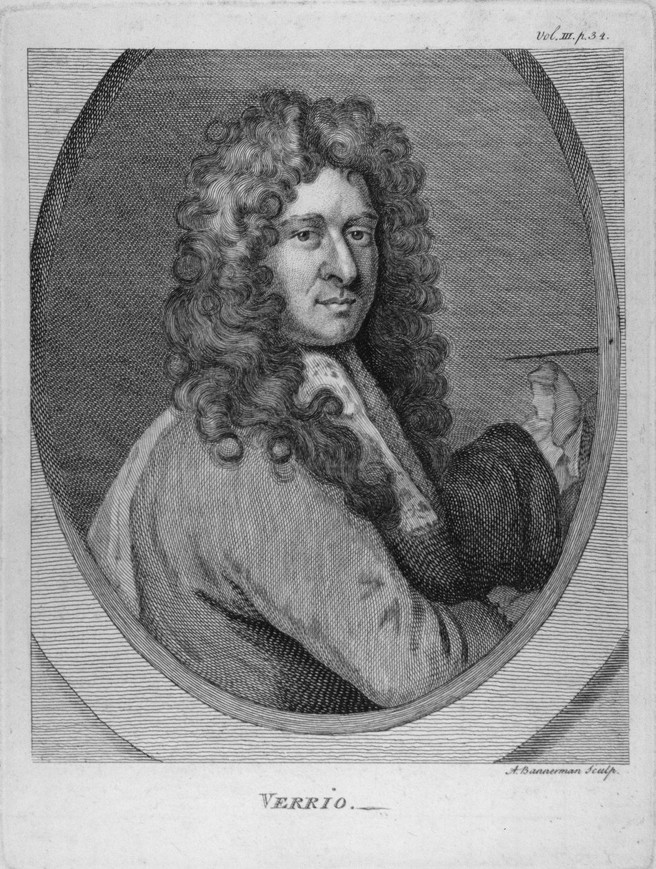 Verrio, gravert av Alexander Bannerman (ca. 1730-s.1780) av Antonio Verrio