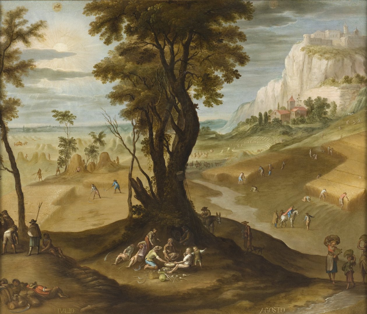Juli og august fra Los doce meses del año (Årets tolv måneder), 1650-99 av Antonio de Espinosa