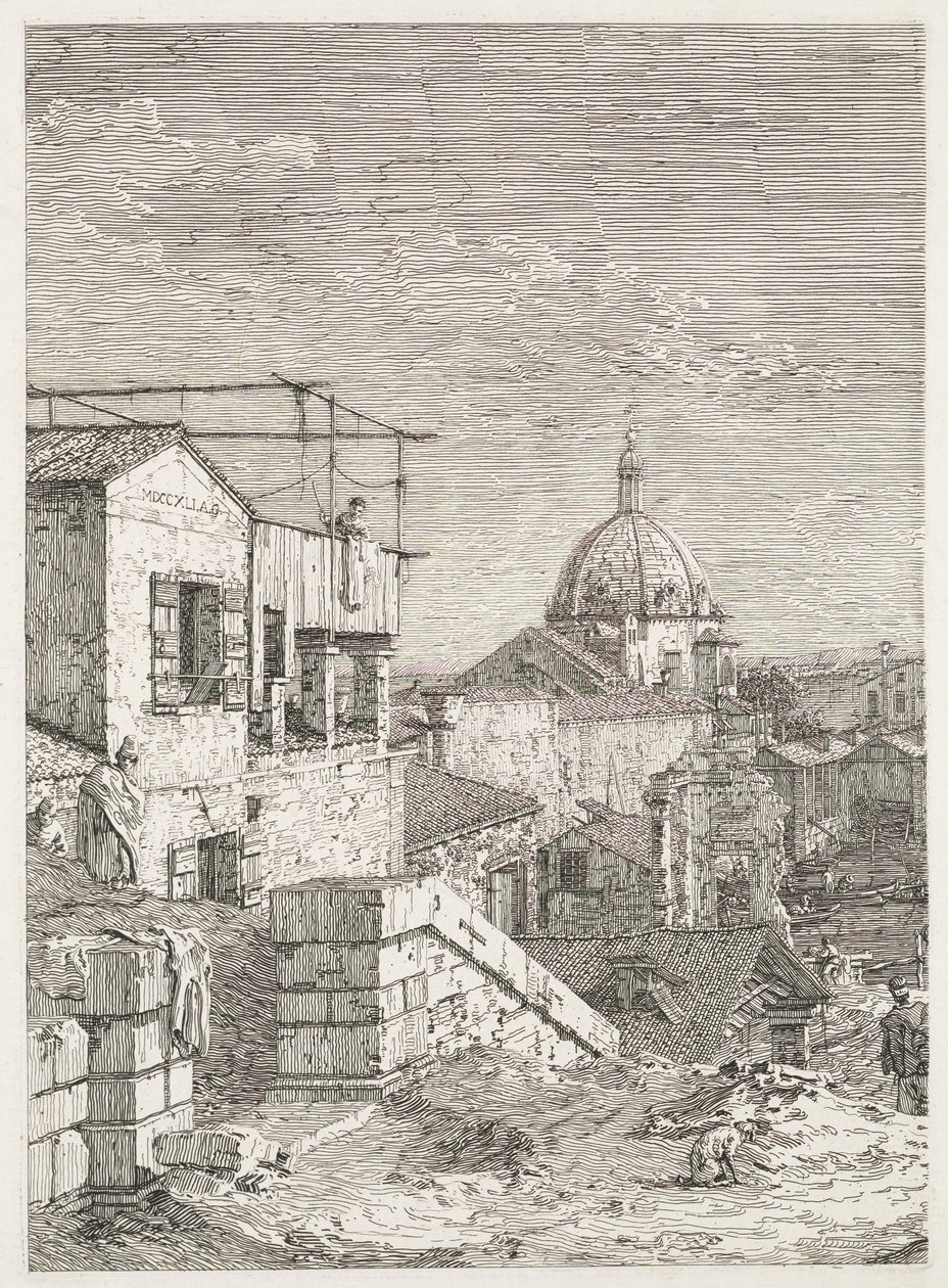 Visninger: Huset med inskripsjonen, 1735-1746. av Giovanni Antonio Canal
