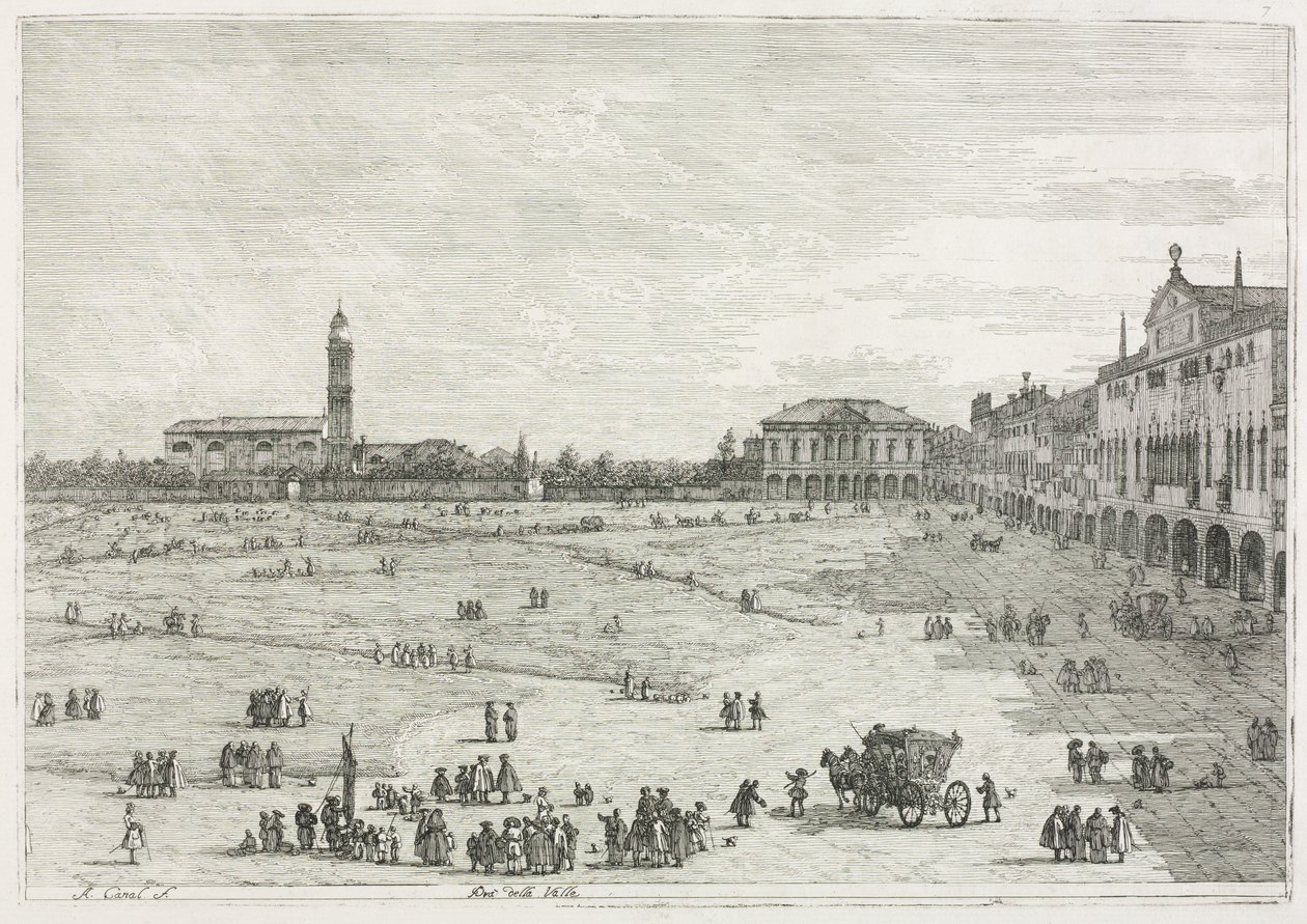 Utsikt: Prà della Valle, Padua av Antonio Canaletto