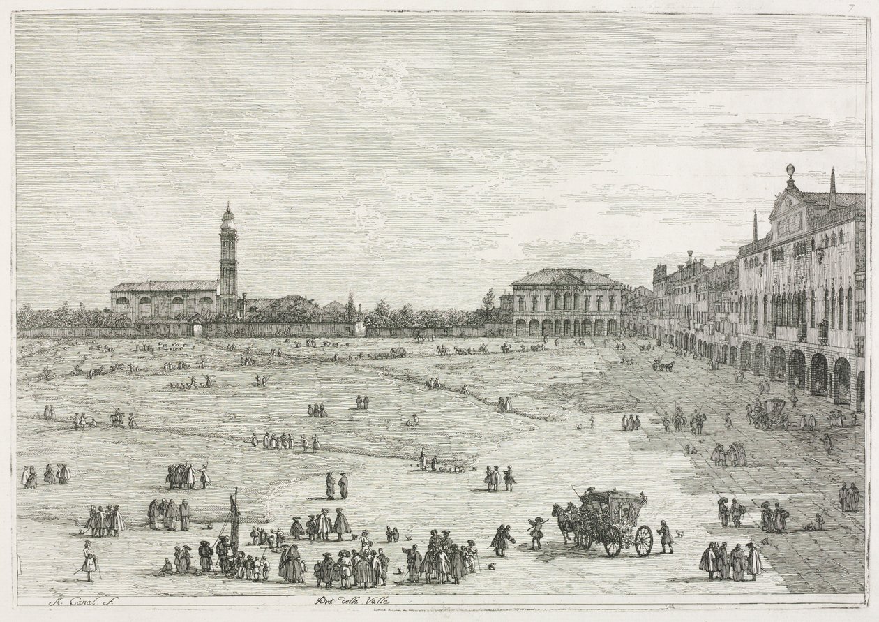 Utsikt: Prà della Valle, Padua, 1735-1746. av Giovanni Antonio Canal